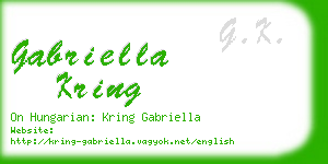 gabriella kring business card